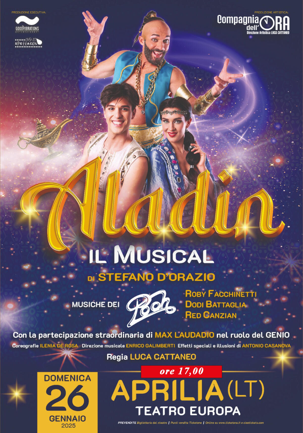 Al Teatro Europa di Aprilia  in scena il musical “Aladin” di Stefano D'Orazio, con musiche dei Pooh. - 