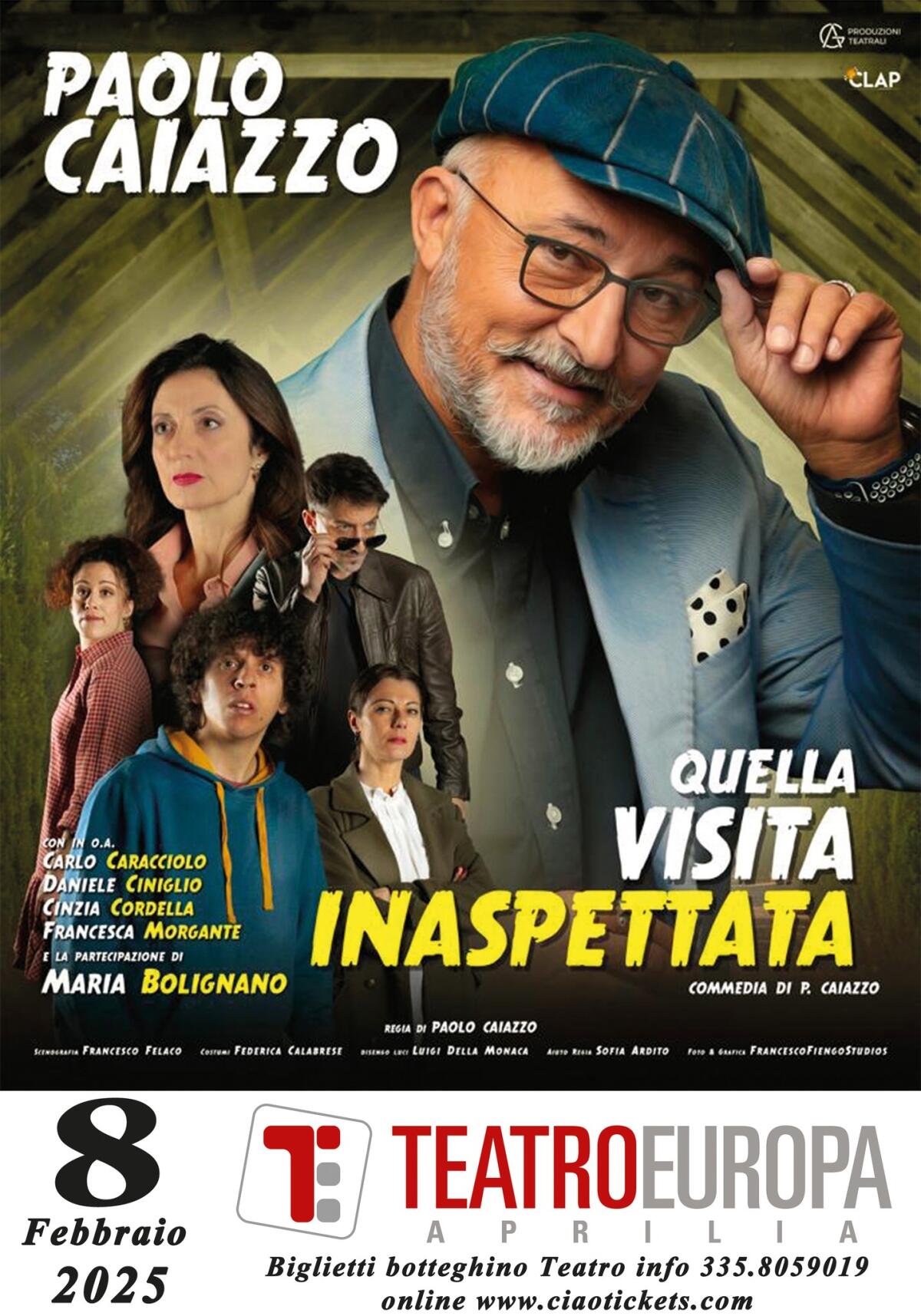Al Teatro Europa di Aprilia stasera in scena l’esilarante commedia “Quella visita inaspettata”. - 