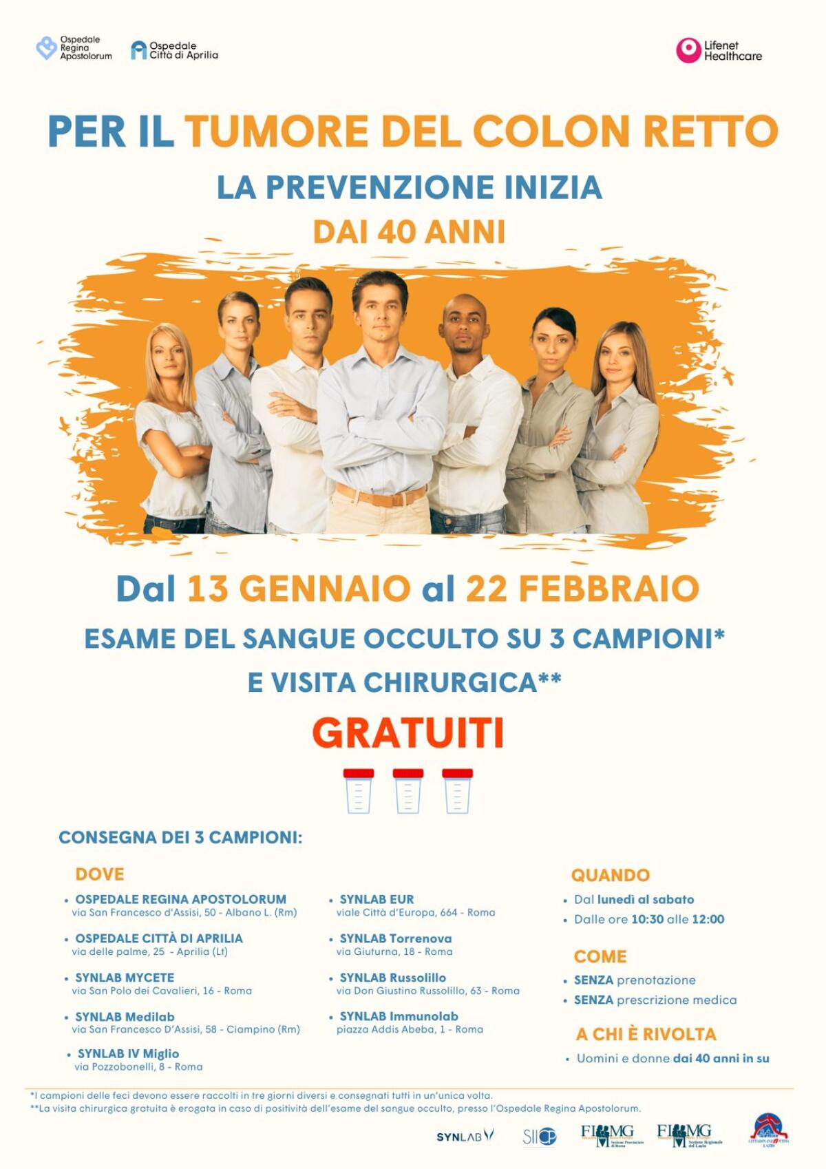 Campagna di Prevenzione Oncologica ad Aprilia ed Albano - 