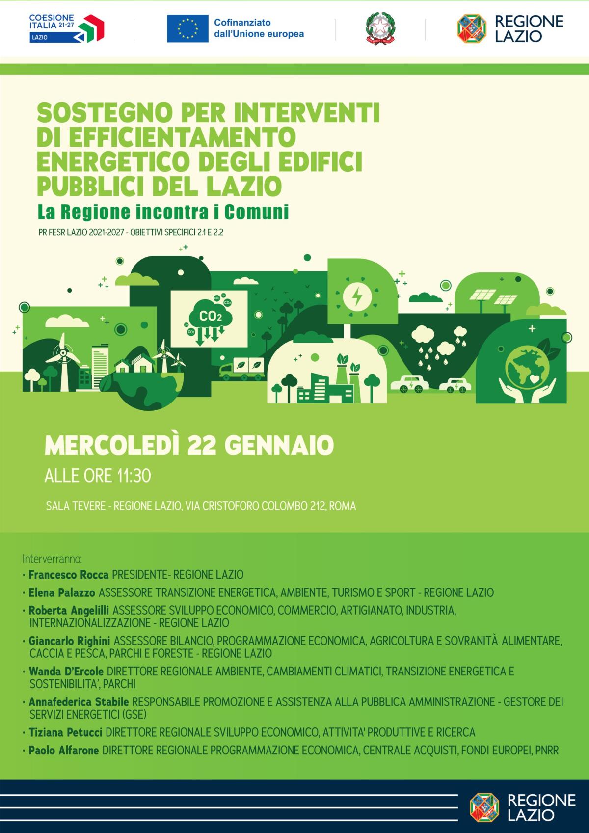 Efficientamento energetico degli edifici pubblici del Lazio. Questo mercoledì la Regione presenta le misure ai Comuni. - 