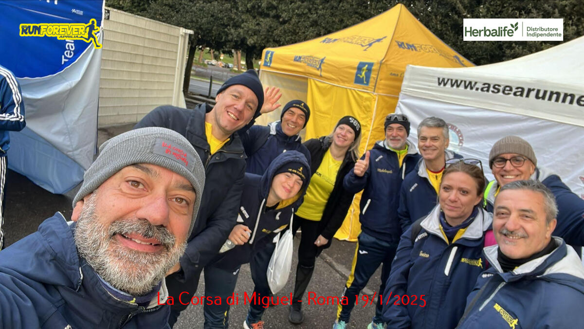 13 atleti della Runforever Aprilia alla Corsa di Miguel - 