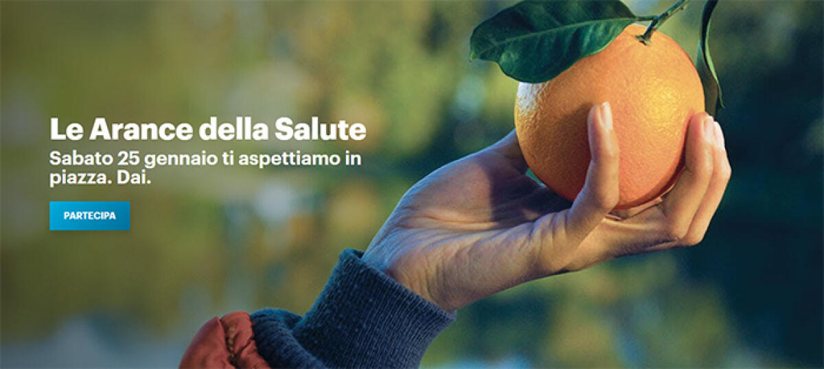 L’AIRC sabato 25 gennaio torna nelle piazze delle nostre città con le Arance della Salute. - 