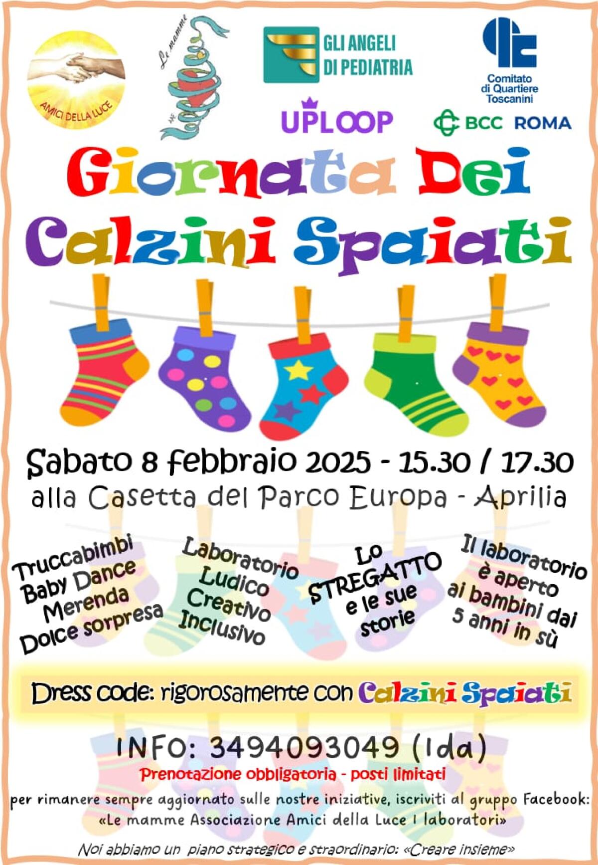 Aprilia - Al parco Europa si festeggia la "Giornata dei calzini spaiati" - 