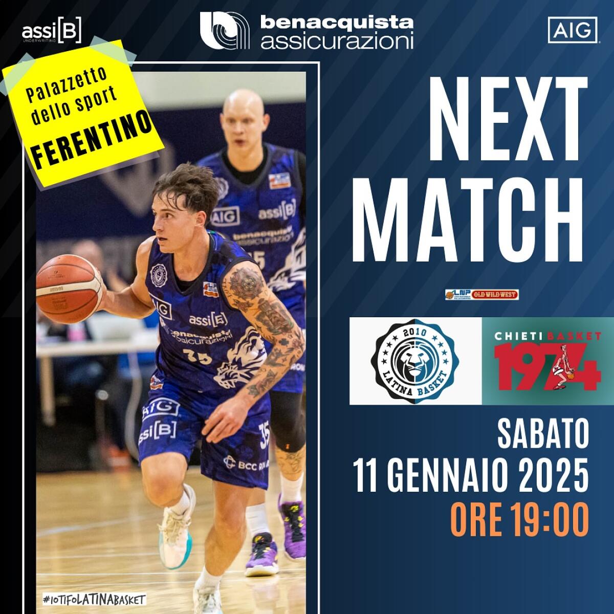 Basket B Nazionale: il Latina affronta in “casa”, a Ferentino, la Pallacanestro Chieti. - 