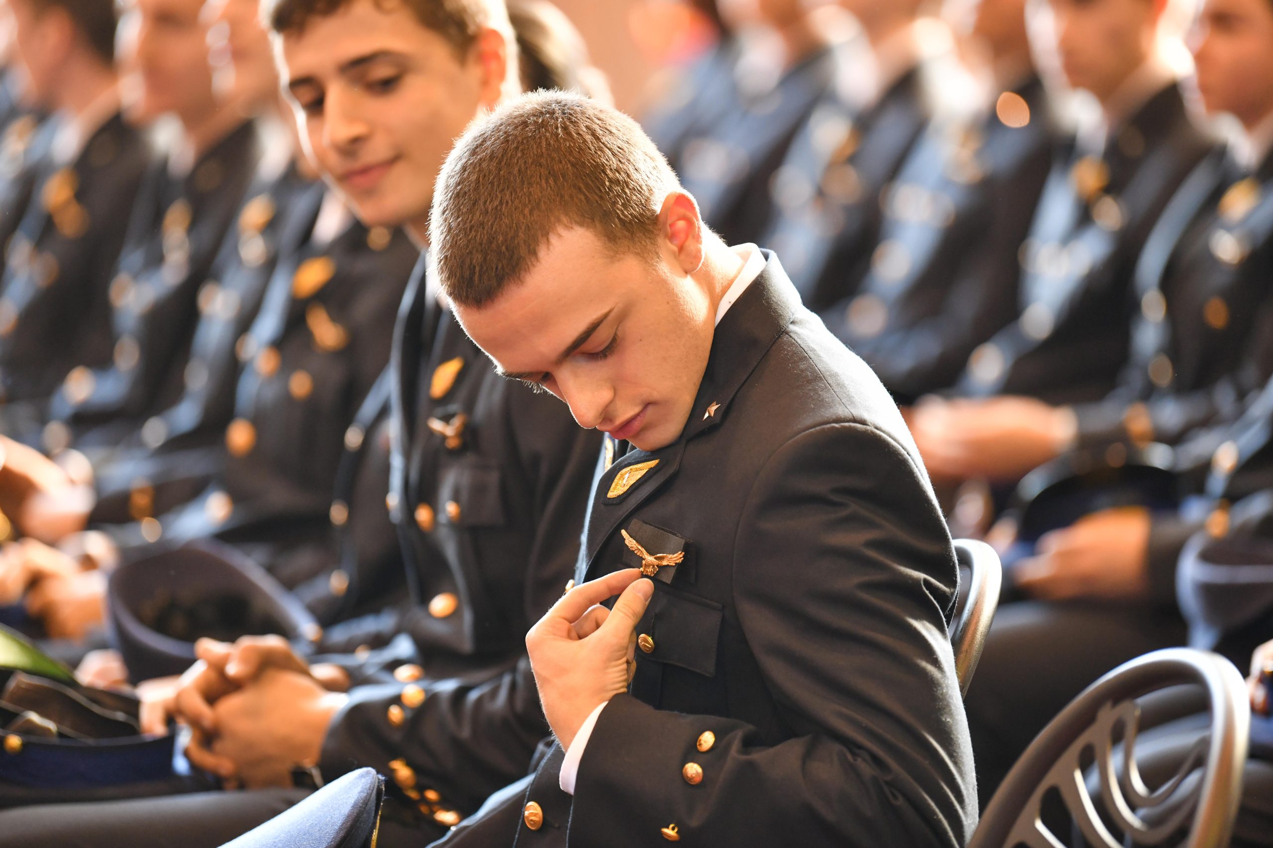 la cerimonia di consegna delle Aquile di Pilota al 70esimo Stormo di Latina