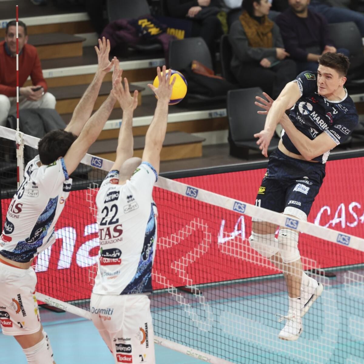 Pallavolo di Superlega, il Cisterna Volley lotta, ma l’Itas Trentino passa 3-0. - 