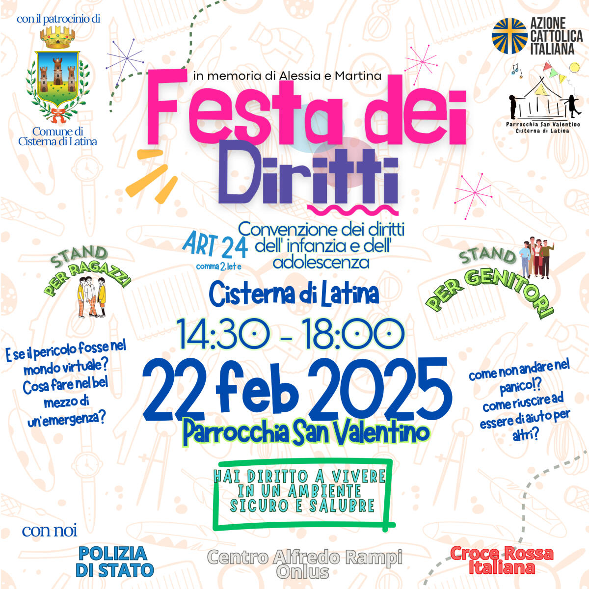 “Festa dei diritti” a Cisterna in memoria di Alessia e Martina - 