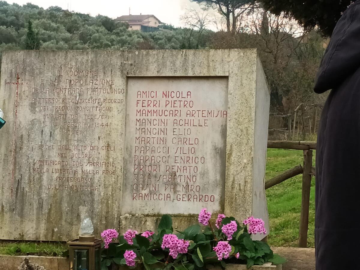 Eccidio di Pratolungo: la cerimonia in ricordo delle vittime dei soldati tedeschi - 