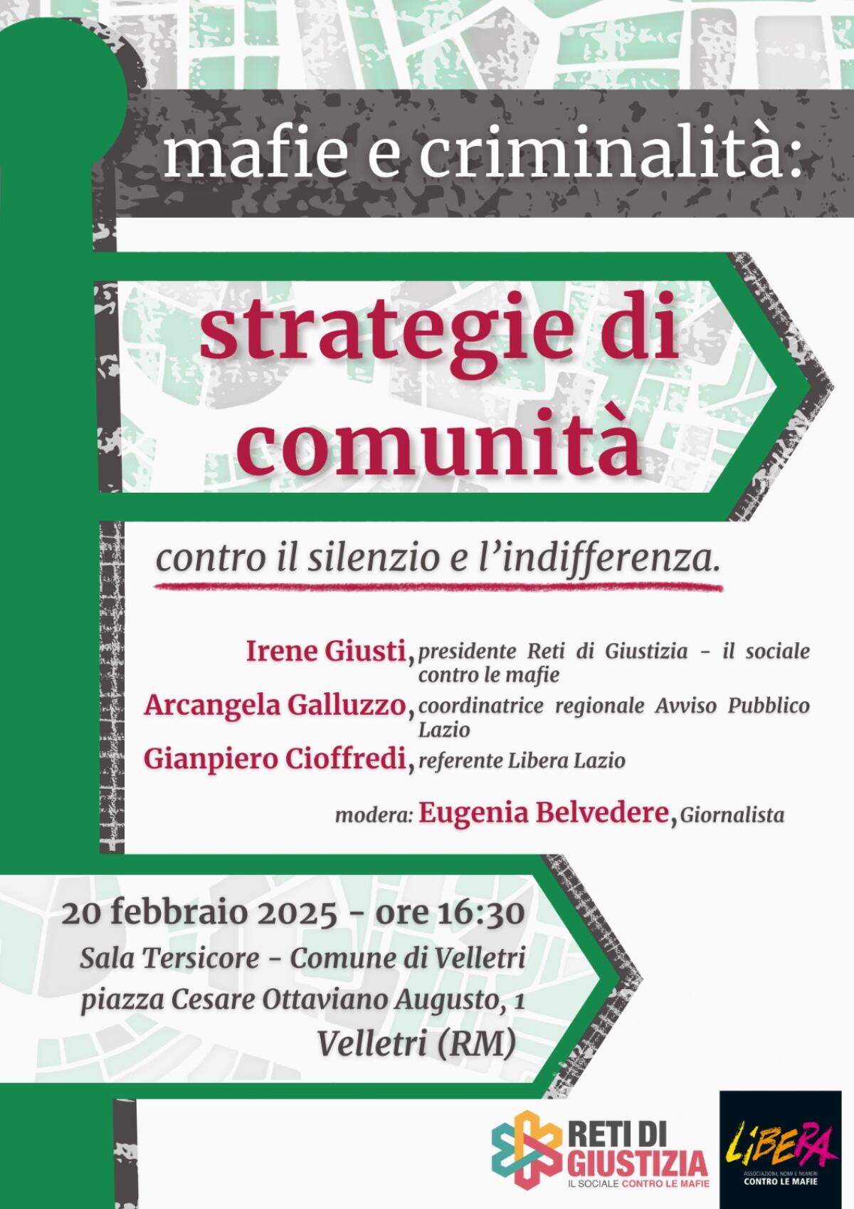 A Velletri il convegno “Mafie e criminalità: strategie di comunità, contro il silenzio e l’indifferenza" - 