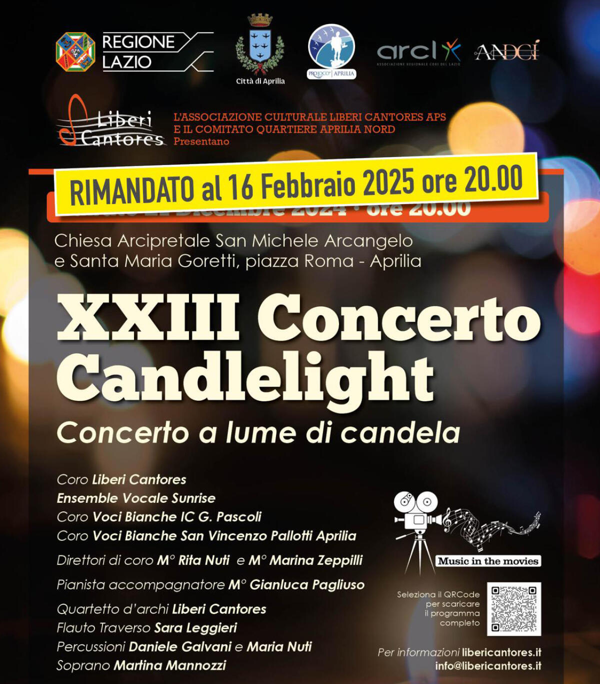 Ad Aprilia, Concerto Candlelight: ecco la XXIII edizione - 
