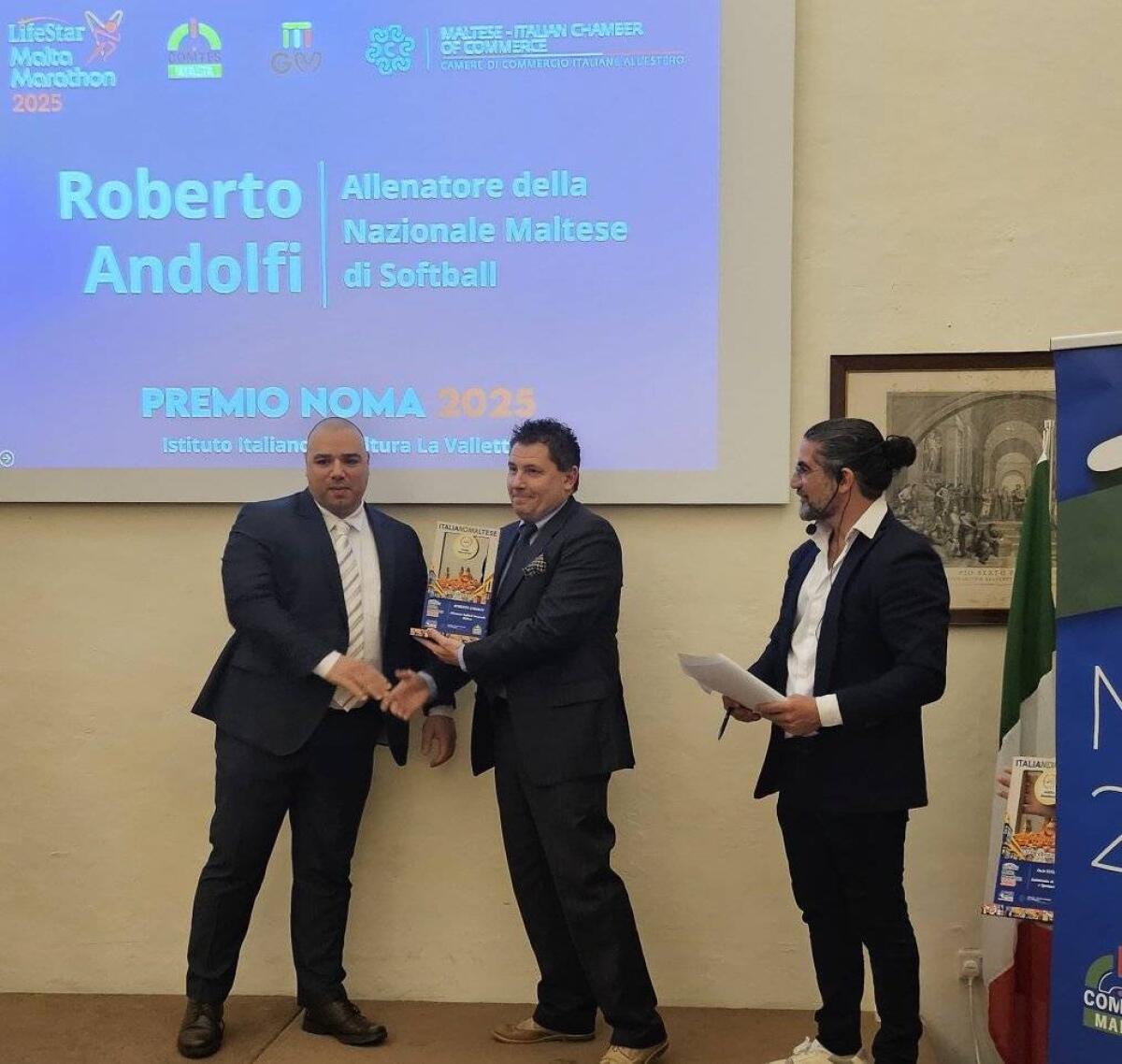 “Eccellenza italiana nello sport”: l’apriliano Roberto Andolfi riceve il premio “Noma 2025” a Malta. - 