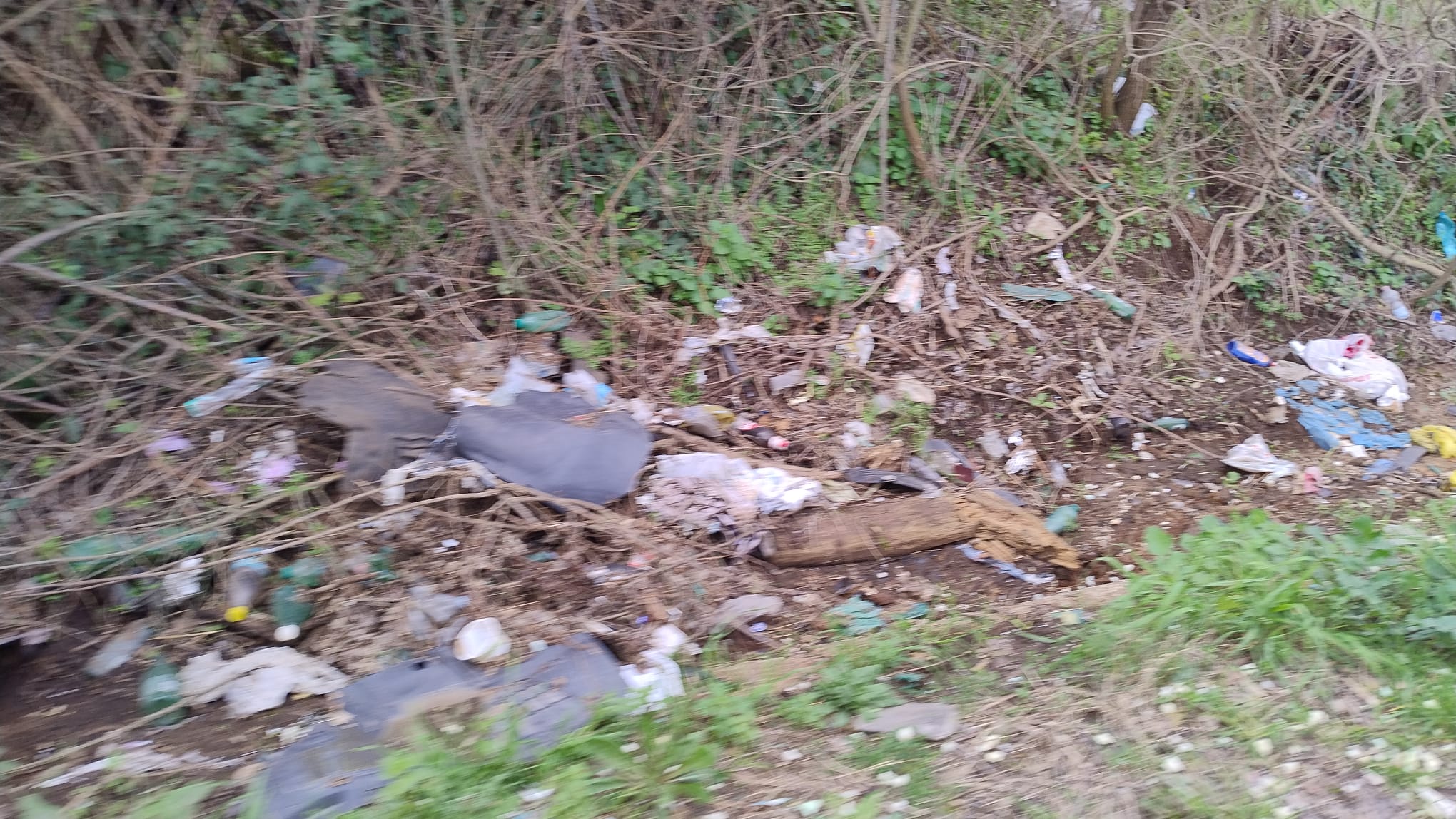 Galleria 1 del post: Discariche abusive disseminate lungo via della Riserva Nuova, ad Aprilia. I residenti: “serve un’azione di contrasto del Comune”.