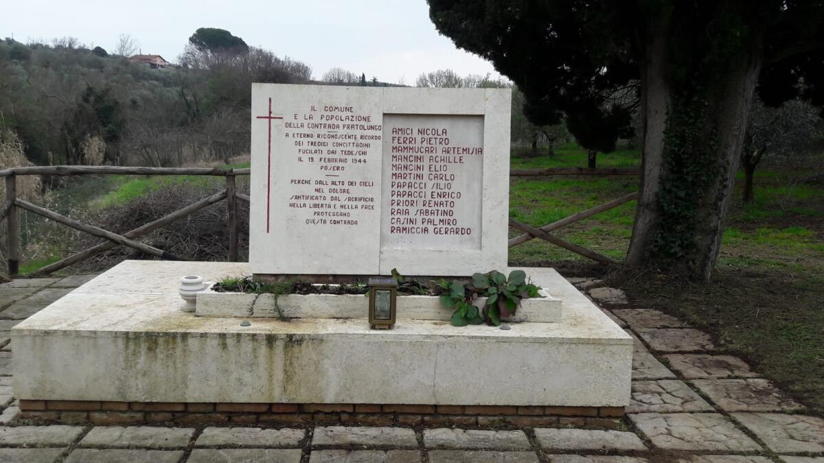 A rischio il monumento ai Martiri di Pratolungo. Interviene l'ANPI di Cisterna - 