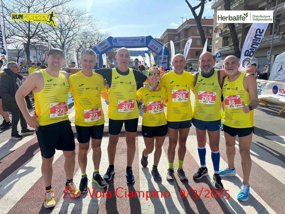 Vola Ciampino, Trofeo Amedeo Fabrizi: partecipa la Runforever Aprilia - 