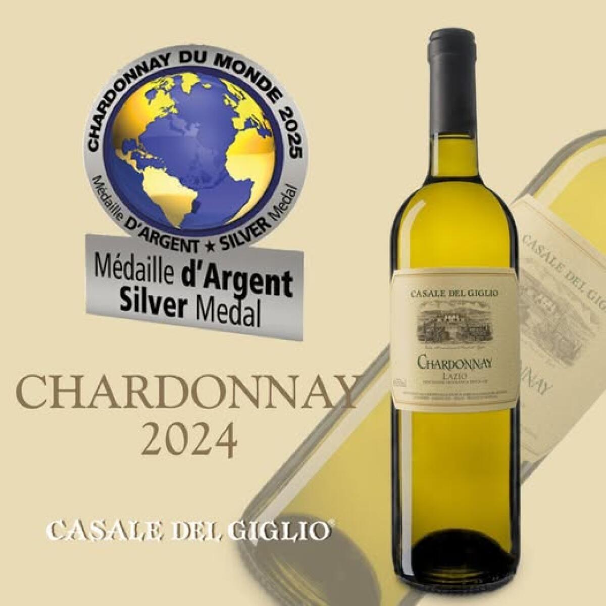 Aprilia, lo Chardonnay 2024 di Casale del Giglio è argento al "Chardonnay du Monde" - 