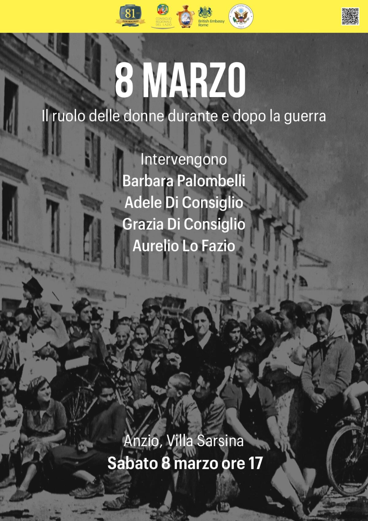 La giornalista Barbara Palombelli ad Anzio per l’evento “8 marzo, il ruolo delle donne durante e dopo la guerra”. - 