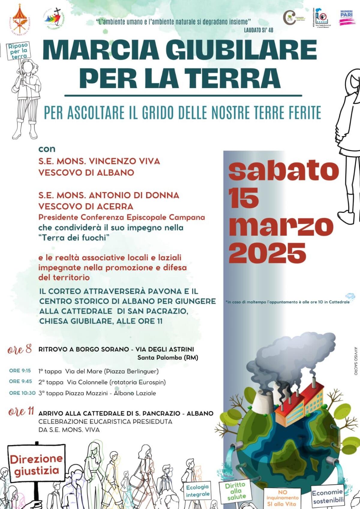 Questo sabato da Santa Palomba la Marcia Giubilare per la Terra - 