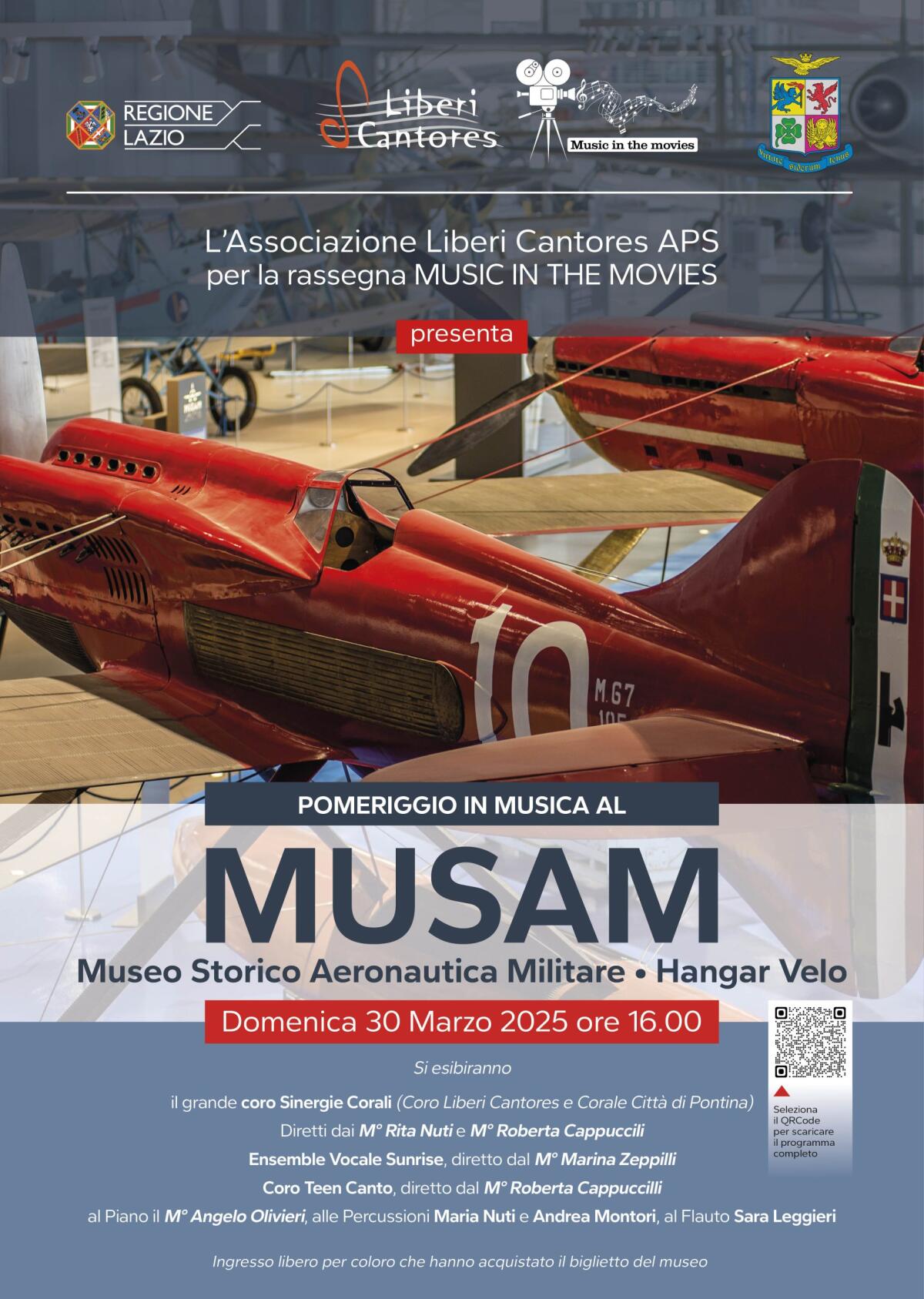 "Music in the Movies", l'Associazione Liberi Cantores di Aprilia al Musam di Bracciano - 