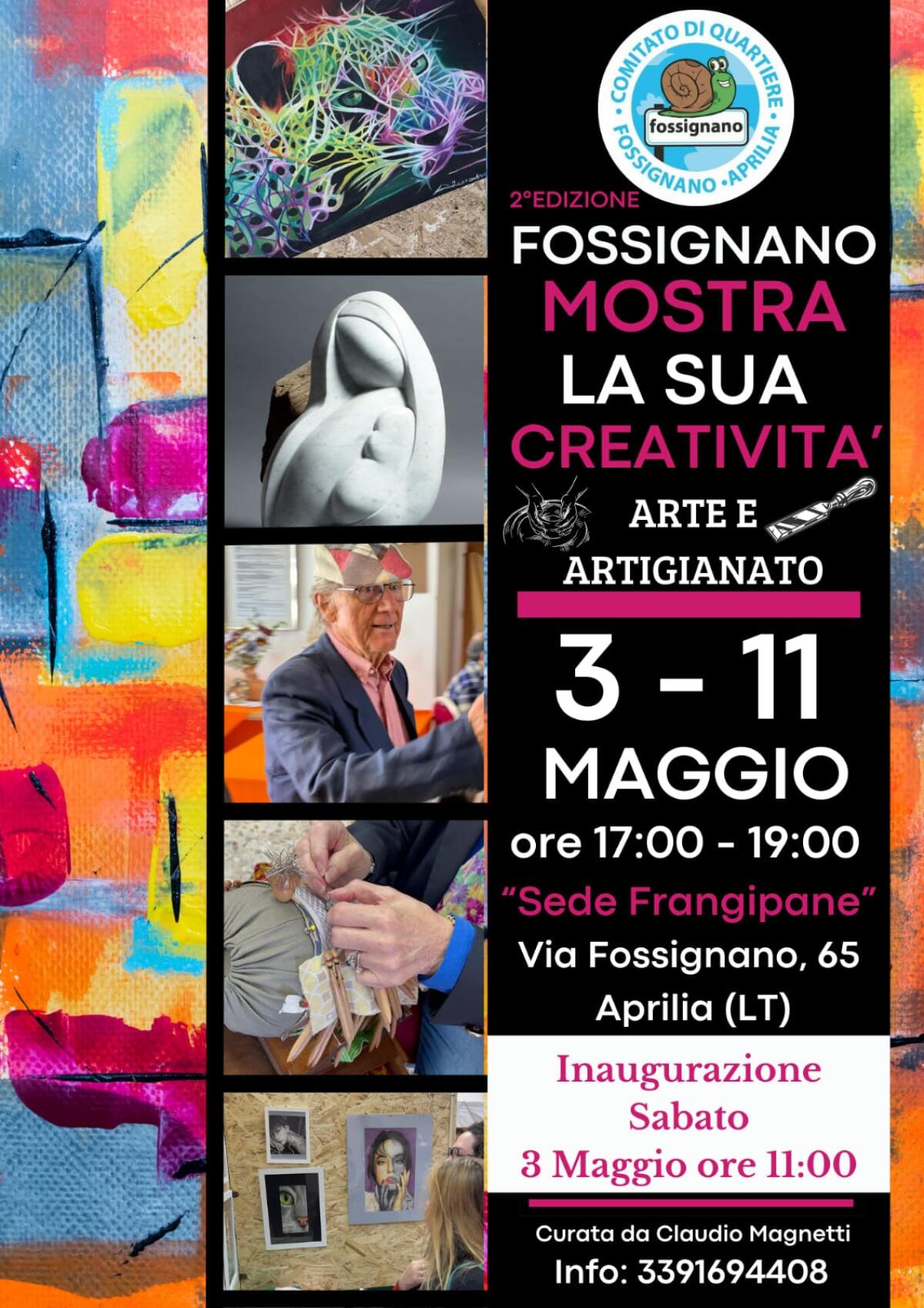 Ad Aprilia la seconda edizione della mostra “Fossignano Mostra la sua creatività”. - 
