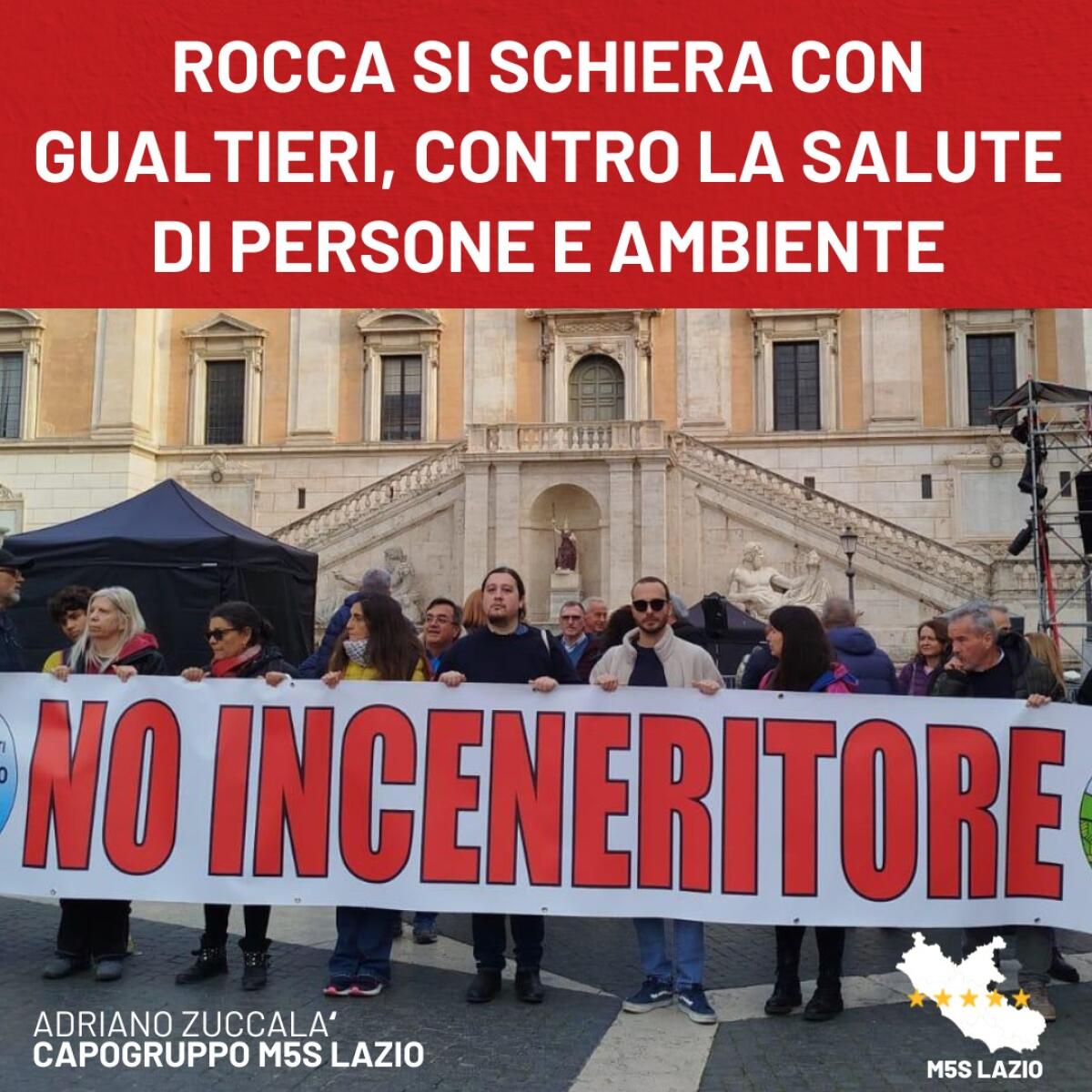 Inceneritore a Santa Palomba. “Rocca si schiera con Gualtieri contro la salute delle persone e dell’ambiente”. - 