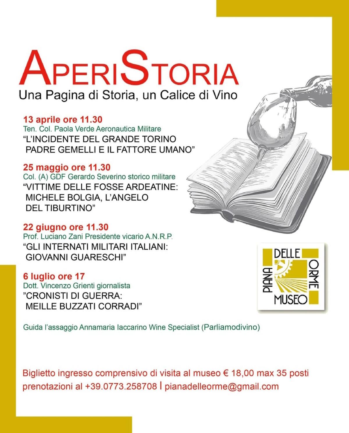 L’ AperiStoria di Piana delle Orme: 4 appuntamenti per brindare con la cultura - 
