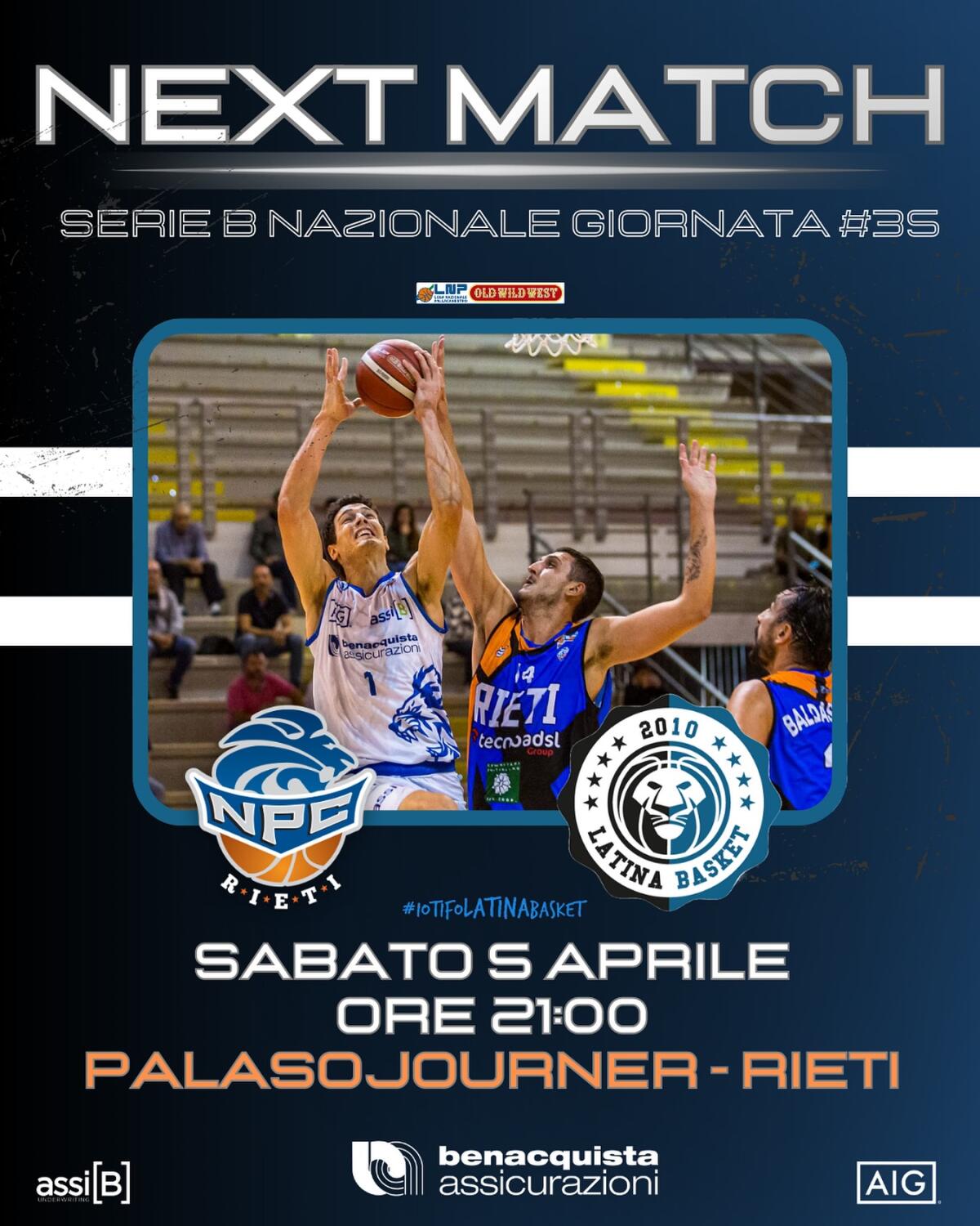 Basket B Nazionale: il Latina questa sera al Pala Sojourner affronta la NPC Rieti. - 