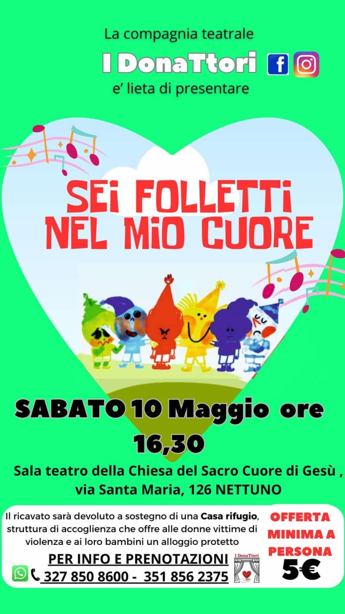 Solidarietà a teatro:  i DonaTtori tornano a Nettuno per raccogliere fondi per una Casa Rifugio - 