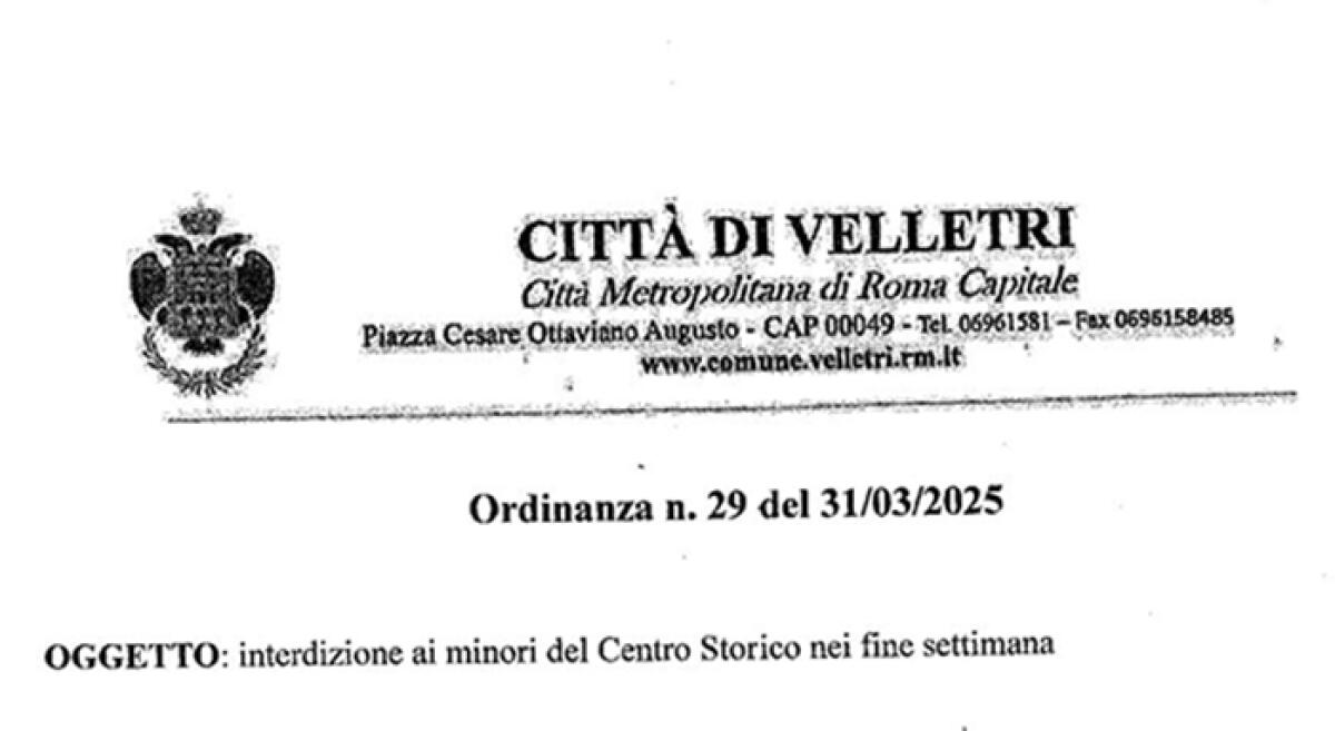 “Centro storico interdetto ai minori non accompagnati”. A Velletri il caso dell’ordinanza falsa. Il Sindaco pronto a sporgere denuncia. - 