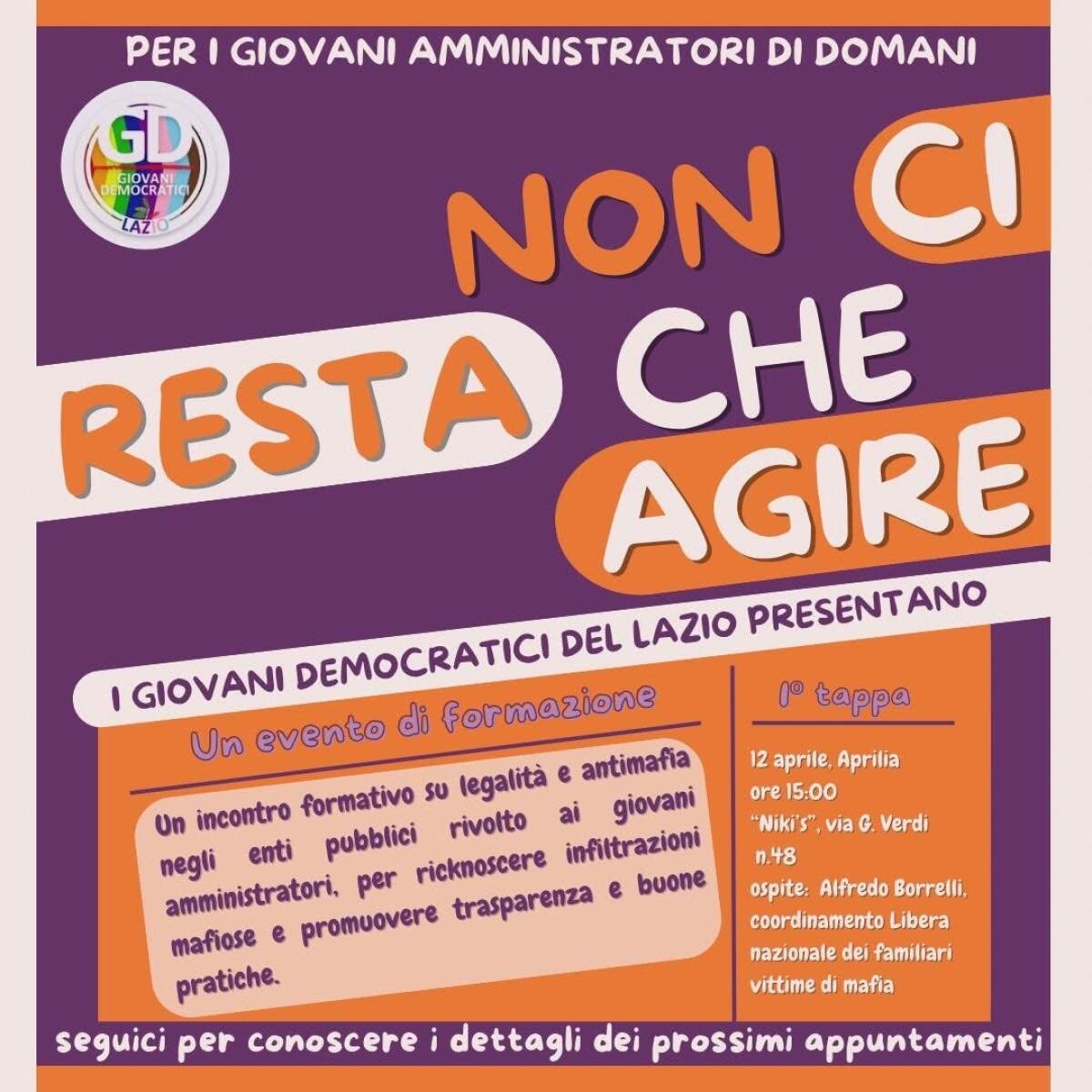 Amministratori consapevoli, ad Aprilia la prima tappa del percorso di formazione dei Giovani Democratici del Lazio. - 