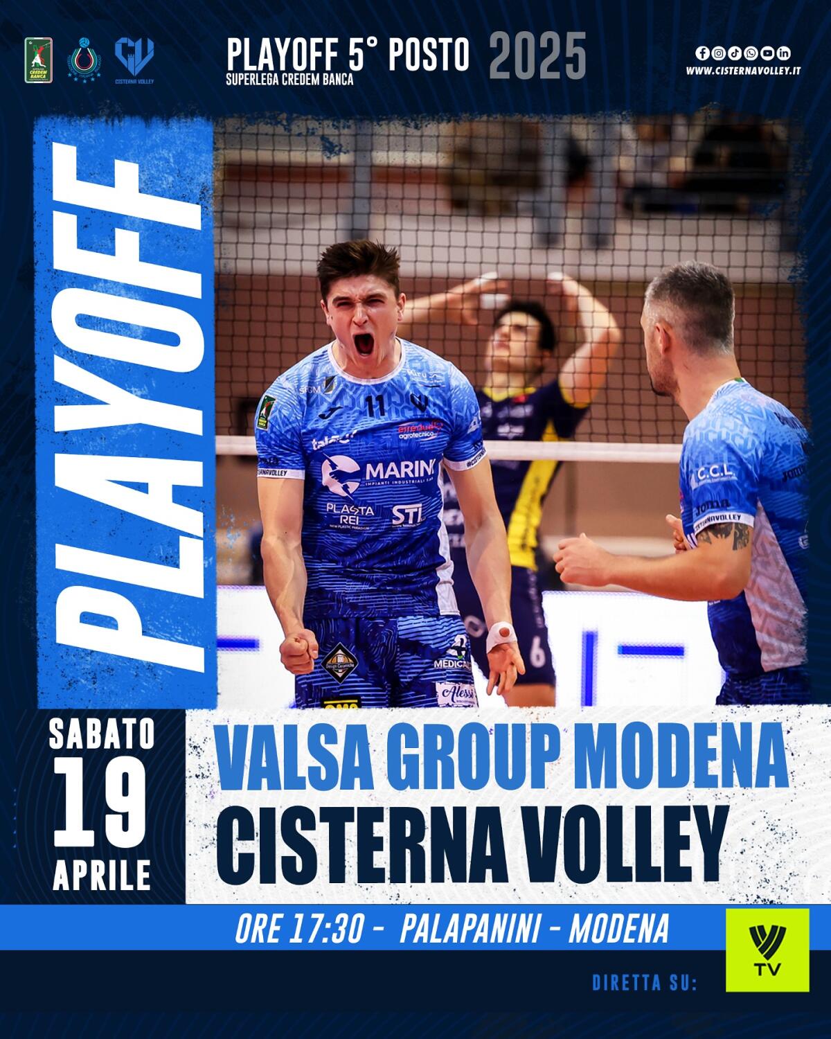 Play Off quinto posto, il Cisterna Volley sfida Modena al PalaPanini per tornare a fare punti. - 
