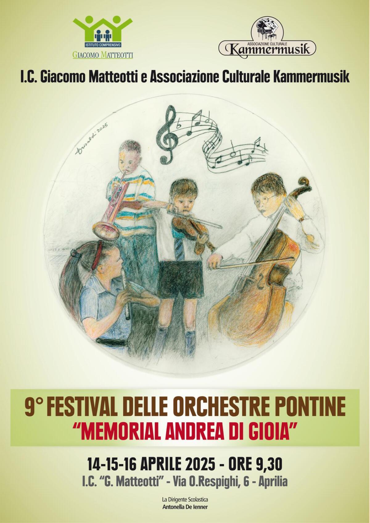 Aprilia - Nona edizione per il festival delle Orchestre Pontine Memorial Andrea Di Gioia - 