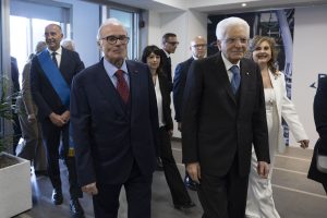 Il Presidente della Repubblica Sergio Mattarella con Aldo Braca, Presidente e Amministratore delegato della BSP Pharmaceuticals, in occasione della celebrazione della Festa del Lavoro(foto di Francesco Ammendola - Ufficio per la Stampa e la Comunicazione 