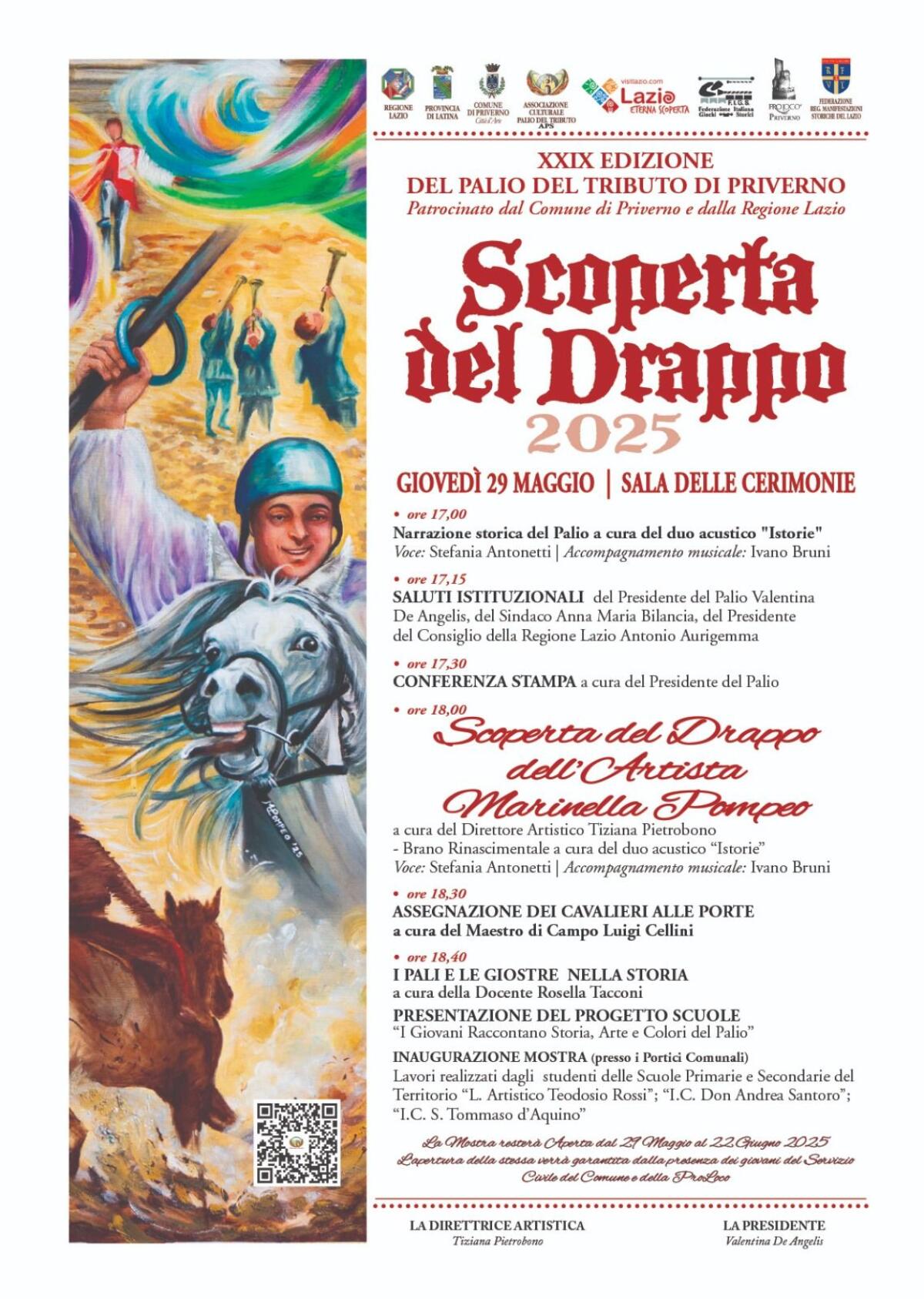 29esima edizione del “Palio del Tributo” a Priverno: questo giovedì la “Scoperta del Drappo”. - 