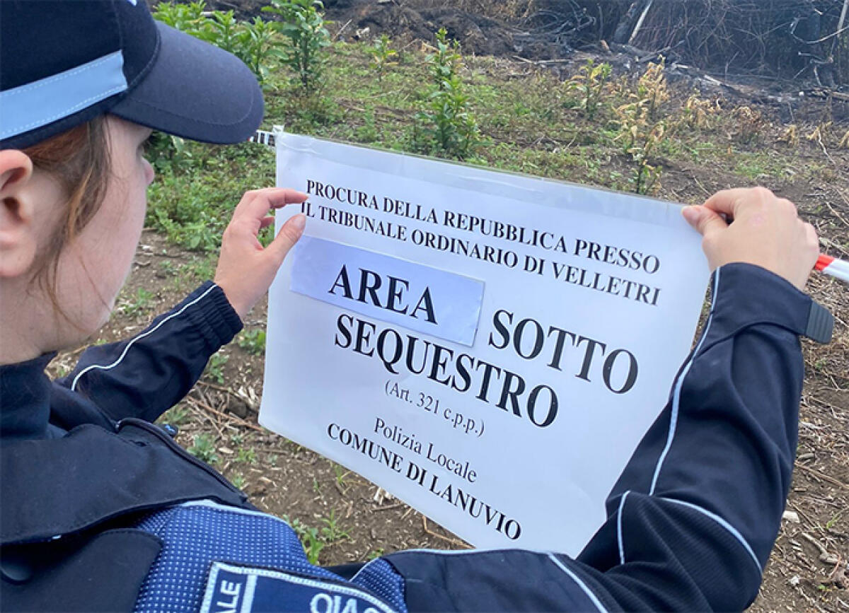 Abusivismo edilizio e roghi illeciti: a Lanuvio la Polizia Locale sequestra un manufatto e due terreni. - 