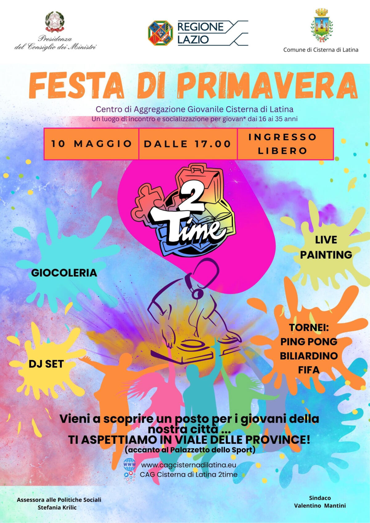 “Festa di Primavera” a Cisterna: oggi un pomeriggio di musica, giochi ed inclusione. - 