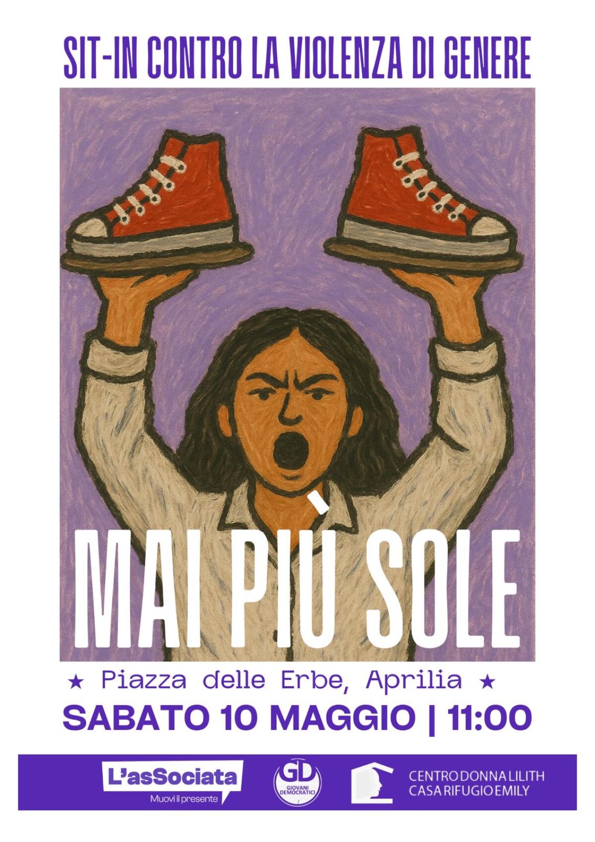 “Mai più sole”, sit-in questo sabato ad Aprilia: i Giovani Democratici scendono in piazza contro la violenza di genere. - 