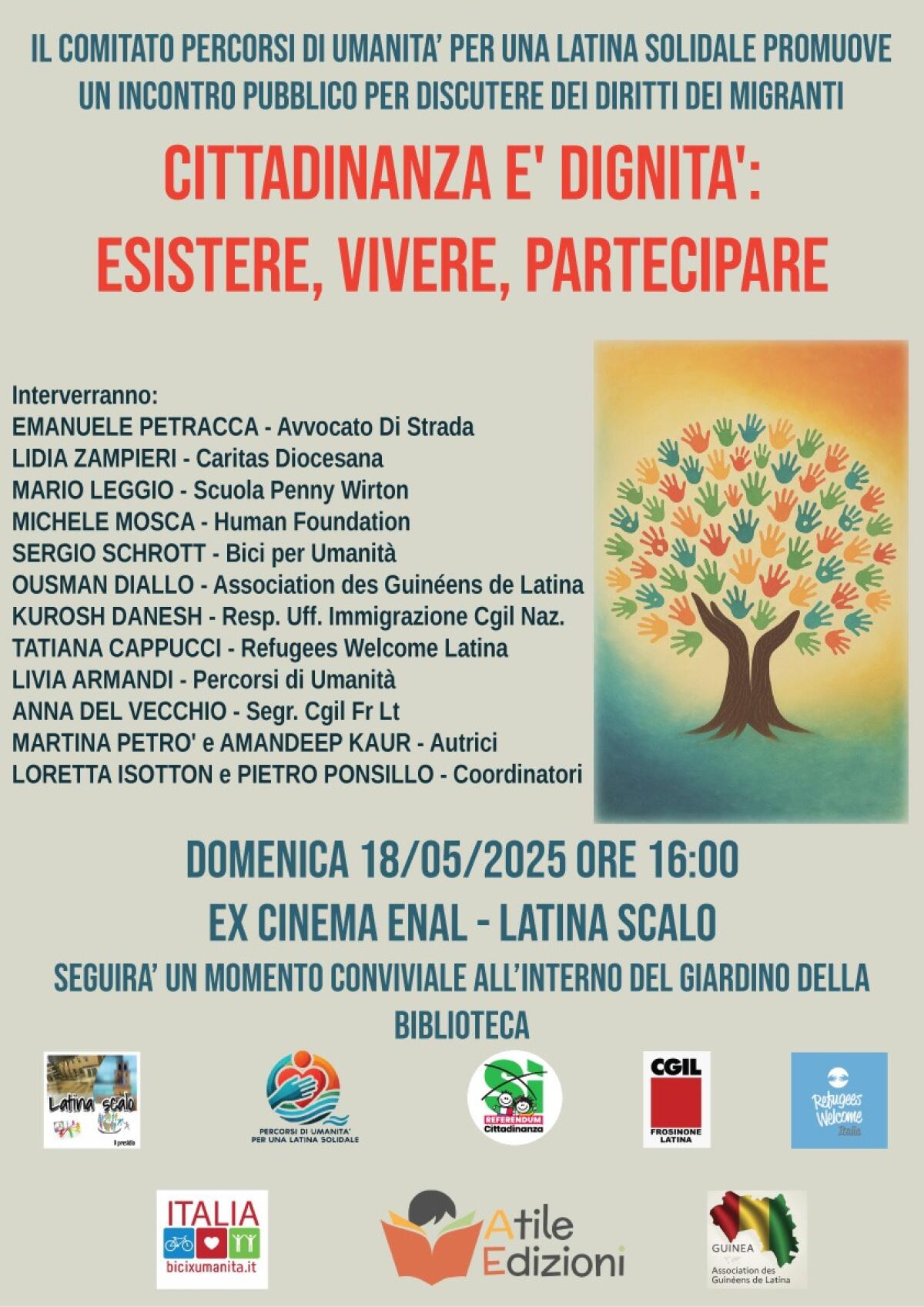 “Cittadinanza e Dignità: esistere, vivere, partecipare”: questa domenica l’incontro a Latina Scalo. - 
