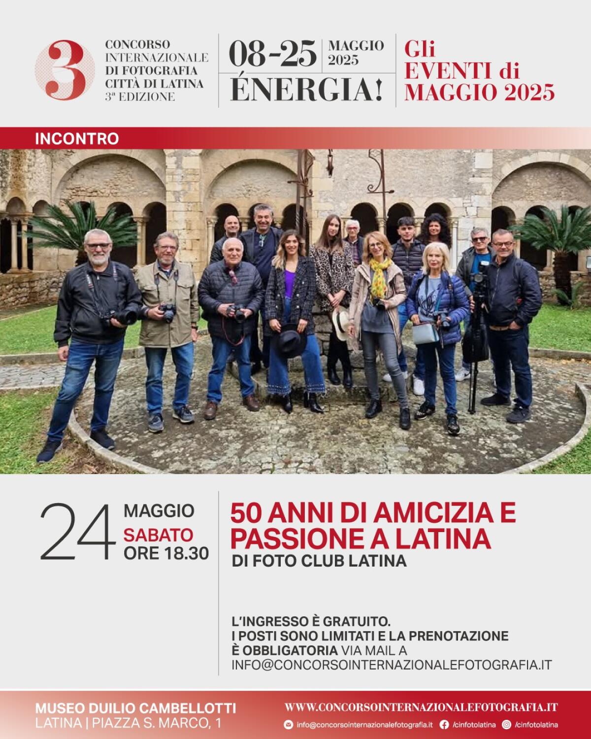 Concorso Internazionale di Fotografia Città di Latina: gli ultimi eventi in programma al Museo Cambellotti. - 