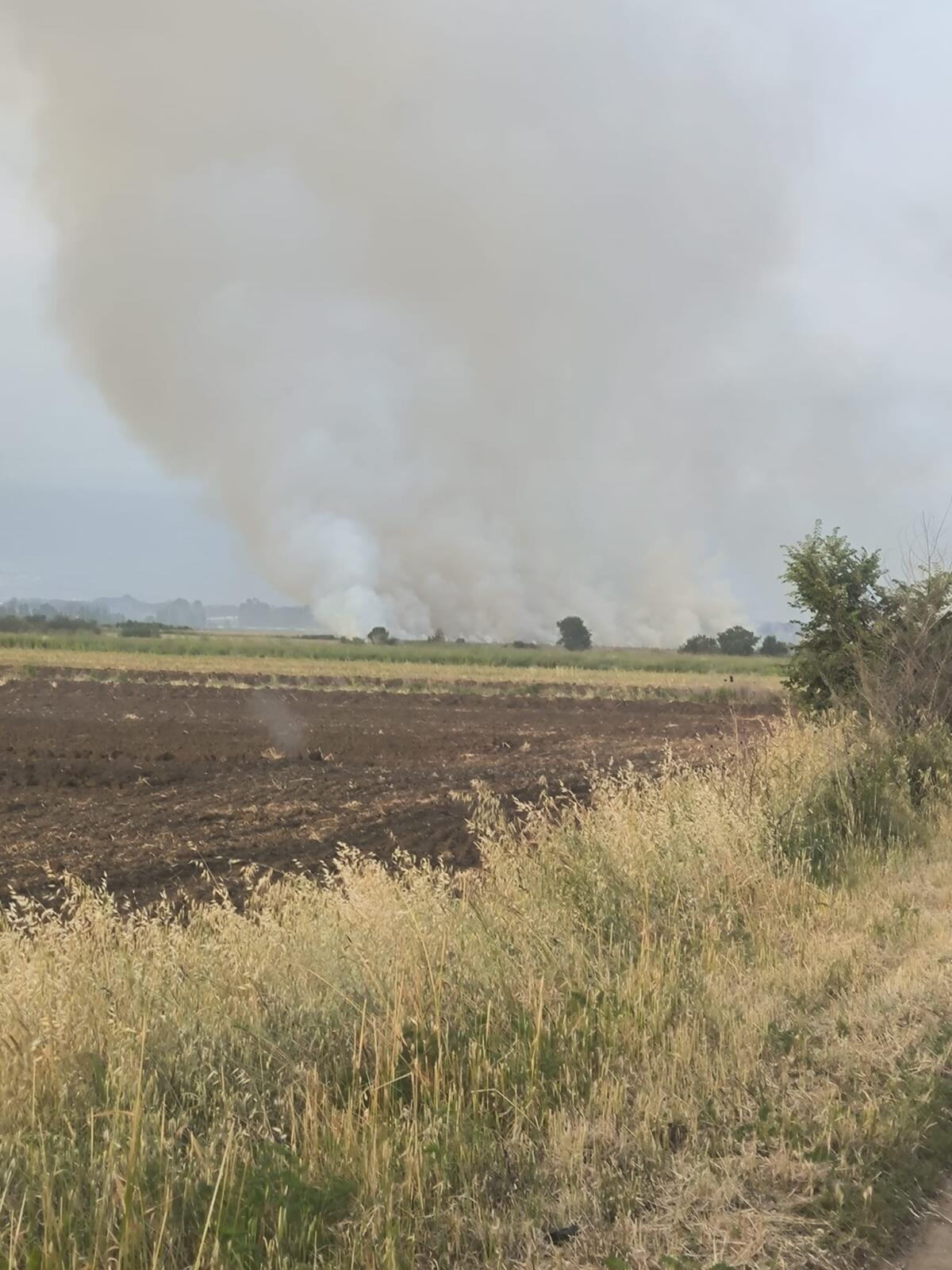 Aprilia - Grosso incendio in via Selciatella - 