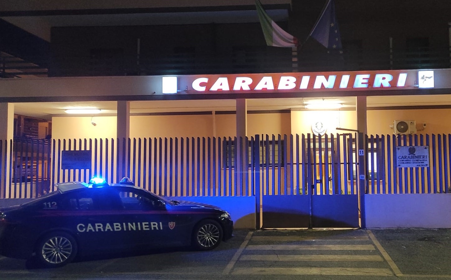 la caserma dei Carabinieri della Compagnia di Anzio