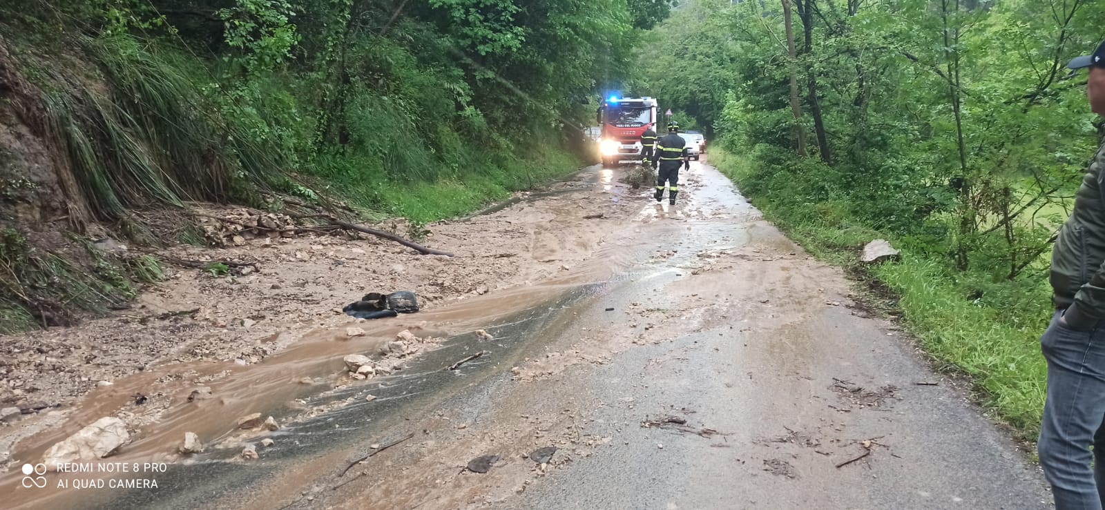 la frana dello scorso 29 aprile sulla via Ninfina