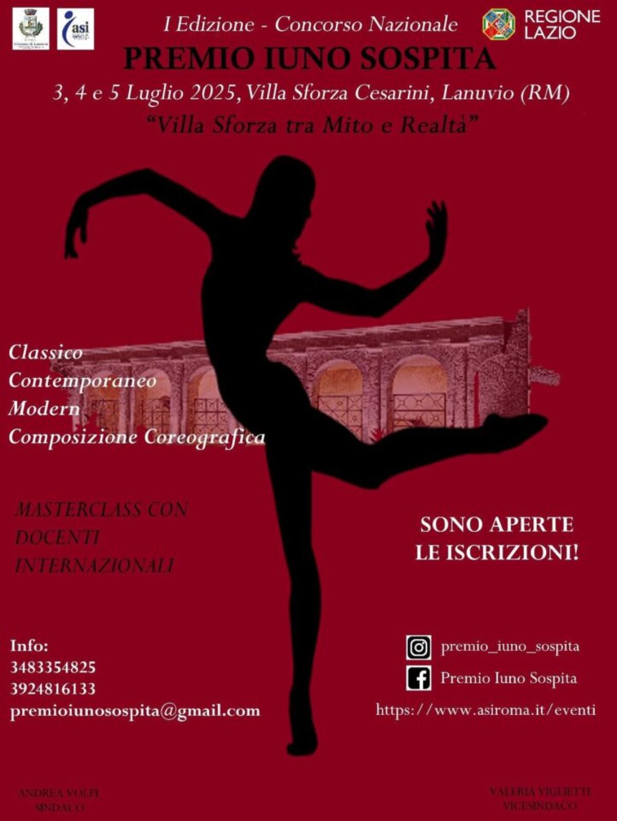 Lanuvio, tutto pronto per il concorso di danza “Premio Iuno Sospita” - 