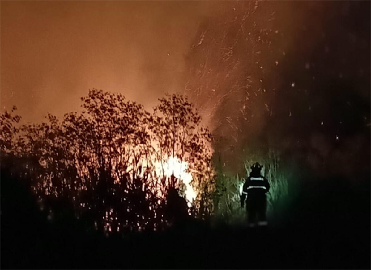 Grosso incendio ad Aprilia tra via Selciatella e via Rosselli. Soccorritori al lavoro per tutta la notte. - 