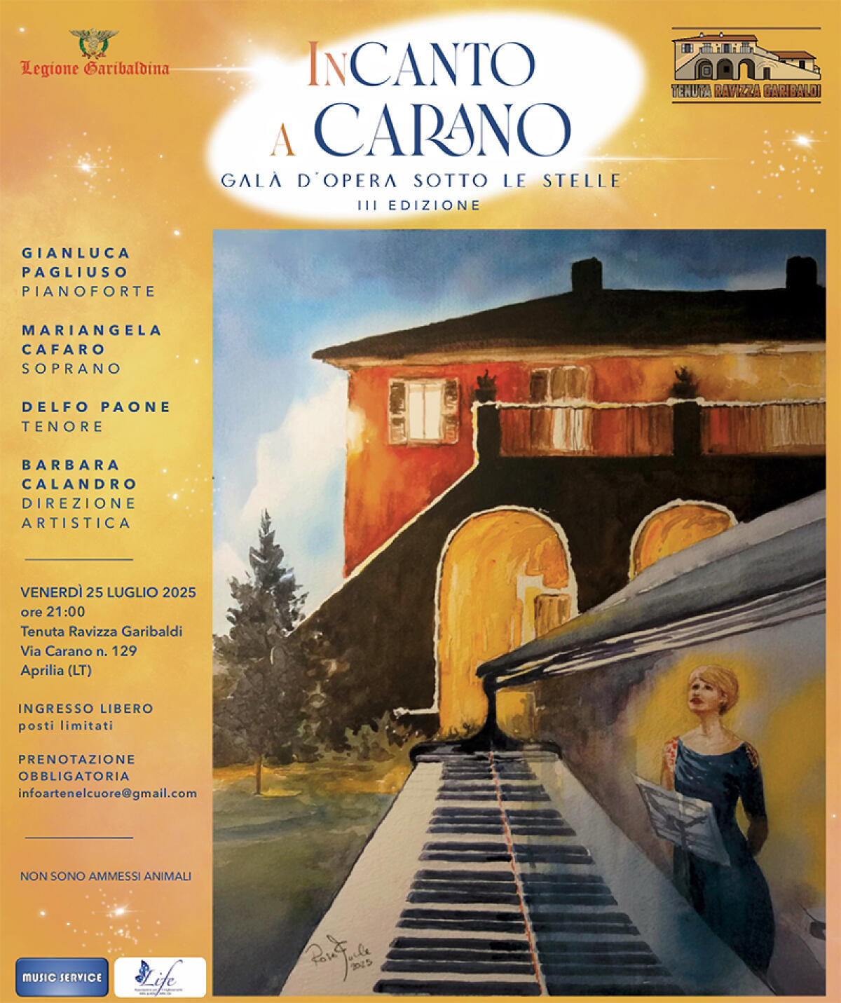 “InCanto a Carano”: in scena ad Aprilia la terza edizione del galà d’Opera sotto le stelle. - 