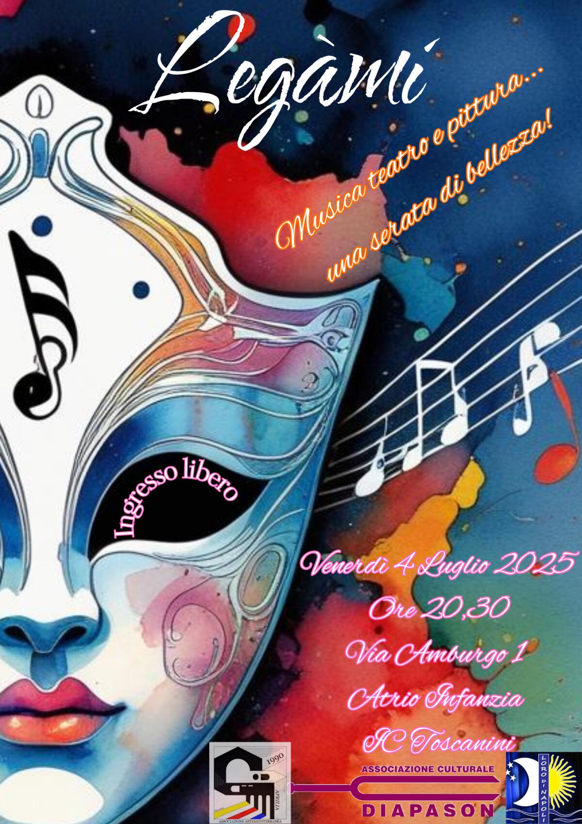 “Legàmi – Musica, scena e colori”, ad Aprilia una serata di arte e cultura - 