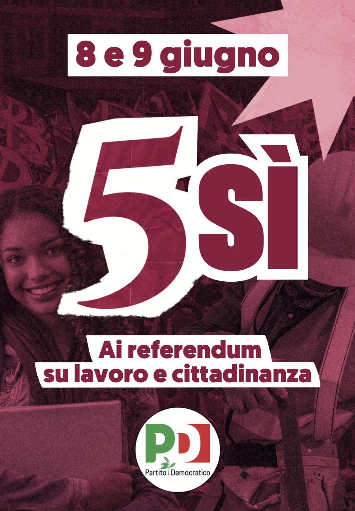 Referendum lavoro e cittadinanza 8-9 giugno, l'appello del PD Aprilia - 