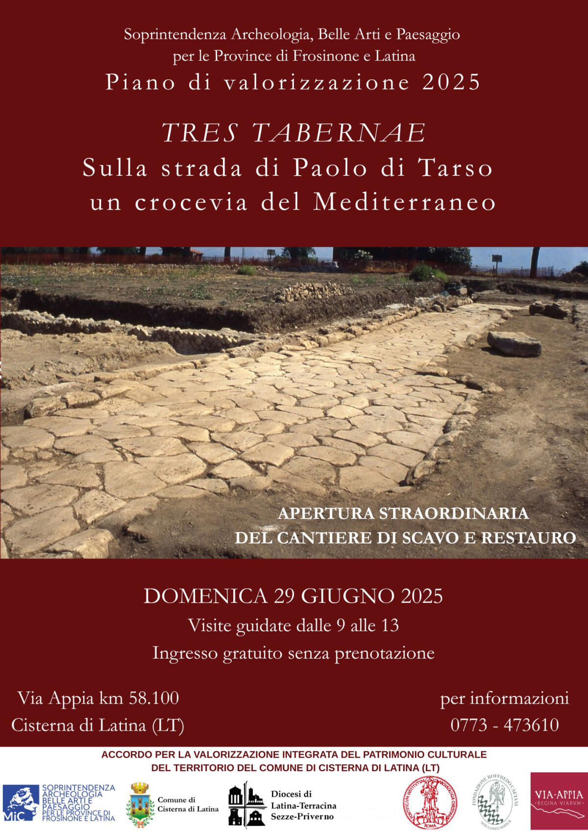“Scopri Cisterna”: questa domenica visita a Tres Tabernae con i bus navetta e poi a Palazzo Caetani. - 