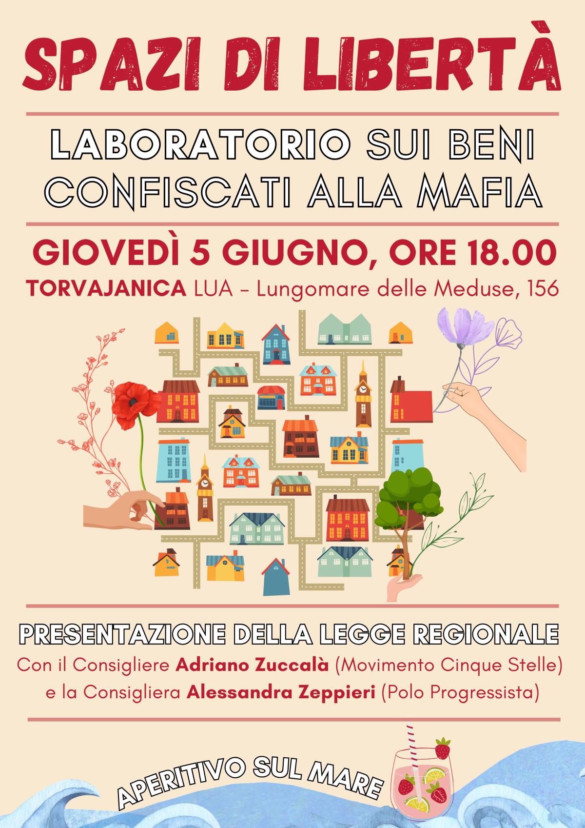 “Spazi di Libertà. Laboratorio sui beni confiscati alla mafia”. A Torvaianica oggi la presentazione della proposta di legge regionale. - 