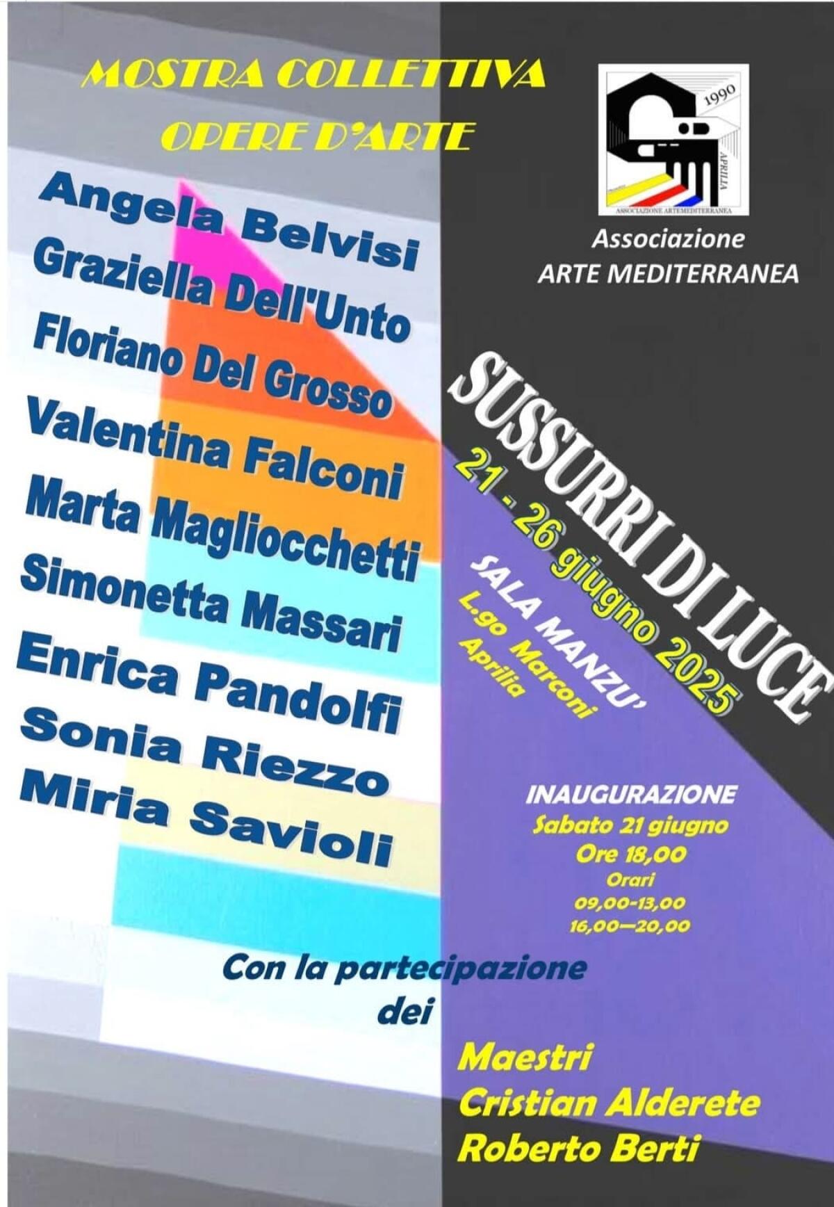 Aprilia - Sussurri di Luce, 9 artisti locali espongono alla Biblioteca Comunale - 