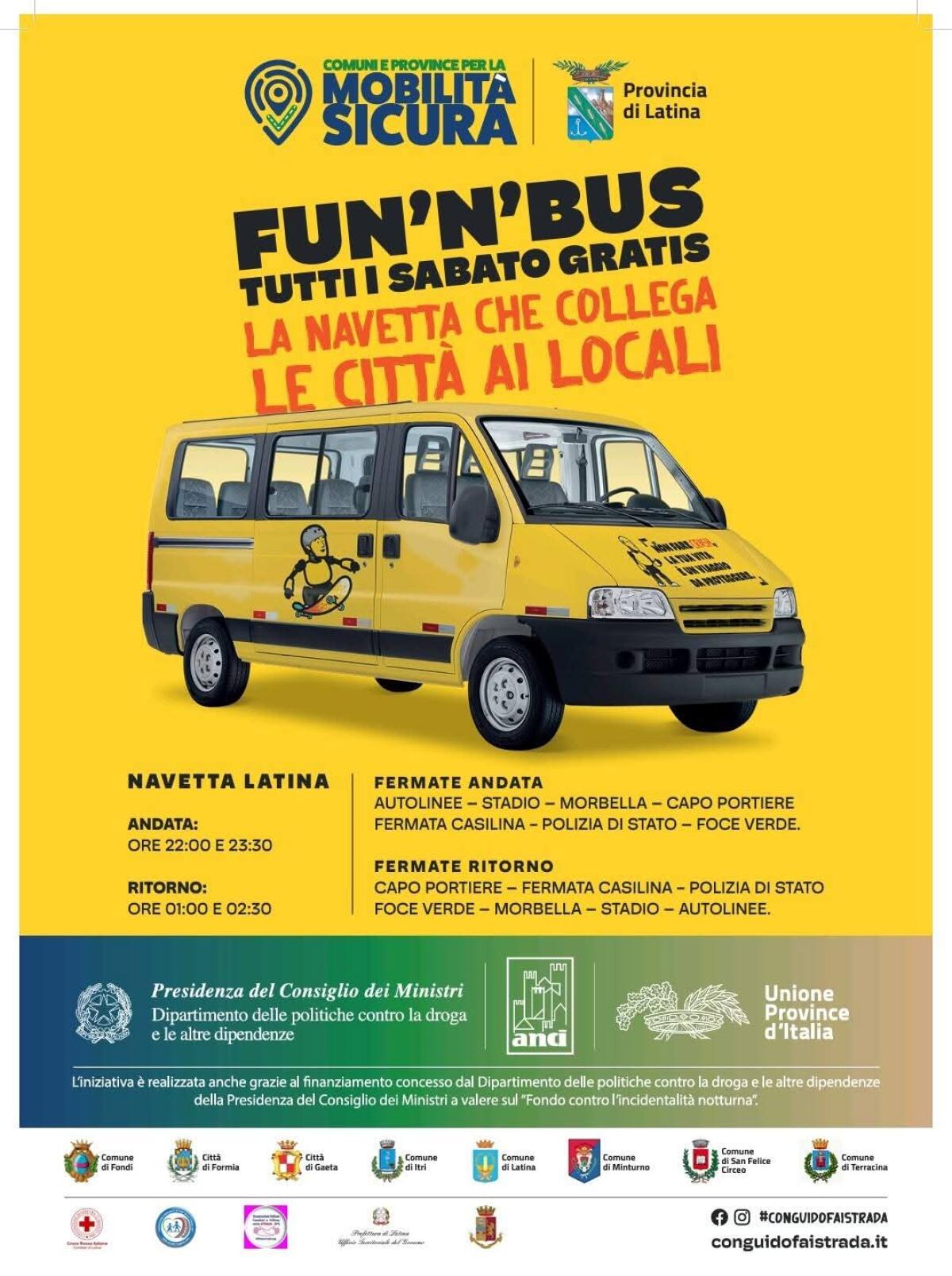 Torna a Latina il “Fun’N Bus”, l’iniziativa per una movida più sicura. - 